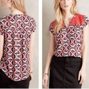 Anthropologie Porridge Belmar Printed Top